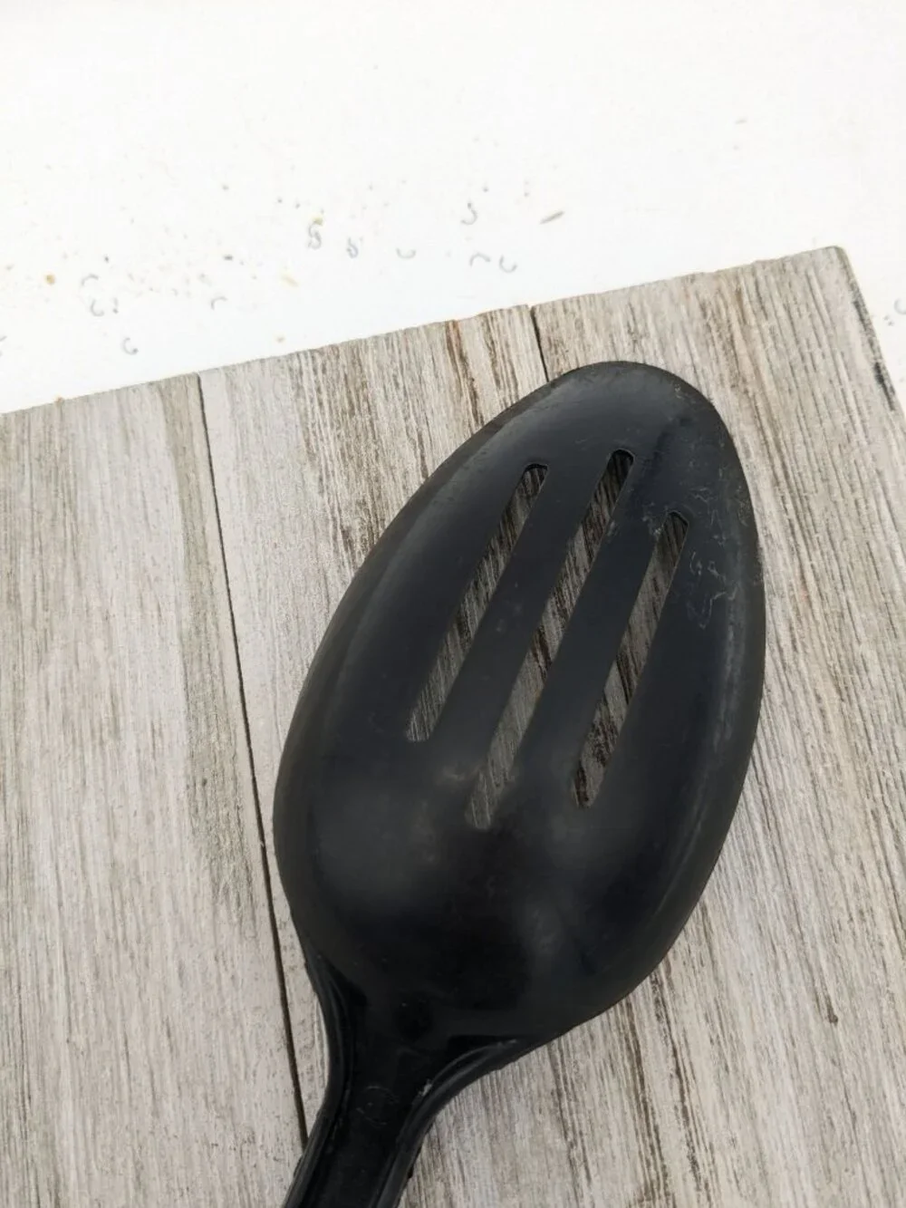 Tailor Made Products Slotted Spoon #3 Black Nylon Plastic 11 1/2